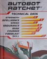 Autobot Ratchet hires scan of Techspecs